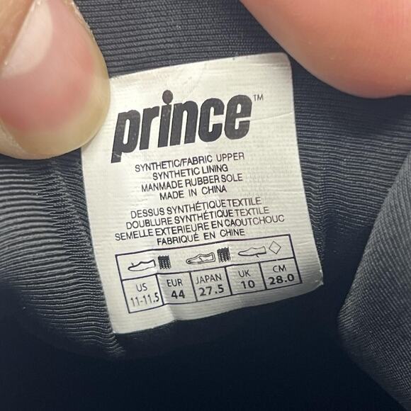 Prince Retro Spec Jog Mens Size 11 Black Casual Low Top Sneakers Shoes Trainers - Picture 12 of 12